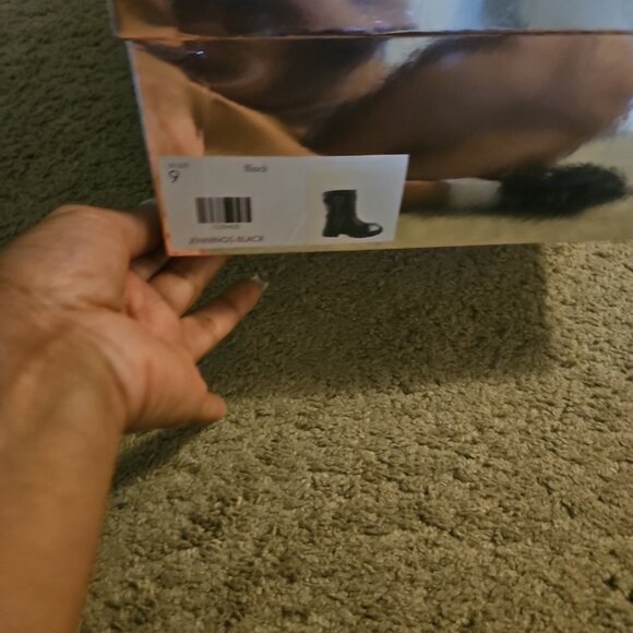 AZALEA WANG JENNINGS BLACK WITH METAL TOE FLAT BOOTIE - Picture 3 of 4